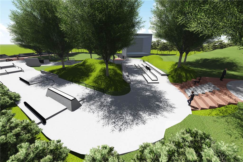 Skaten, biken und ein Parkour mit Aussicht: Anpfiff für Sportpark-Projekt Diese Animation ist auf der Homepage der Anlage als Teil des Konzepts für Hombruch zu sehen.