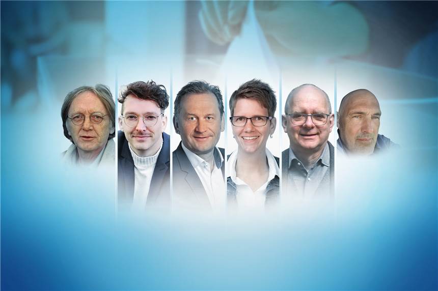 Landtagskandidaten für Coesfeld II: Fragen für Wahlarena willkommen Diese Kandidaten stellen sich im Wahlkreis Coesfeld II zur Wahl (v. l.): Klaus Stegemann (Die Linke), Dennis Sonne (Grüne), Dietmar Panske (CDU), Sabine Schäfer (FDP), André Stinka (SPD), Ralf Hageneier (AfD). Einer kommt gar nicht, und die einzige Frau schickt einen Vertreter.
