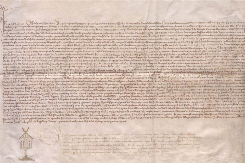 RN-Videoreihe zum Jubiläum Nordkirchens: 10 Geschichten aus 1000 Jahren Diese Urkunde ist das älteste Dokument, auf dem Nordkirchen historisch erwähnt wird. Es ist die sogenannte Reinod-Urkunde von 1022.