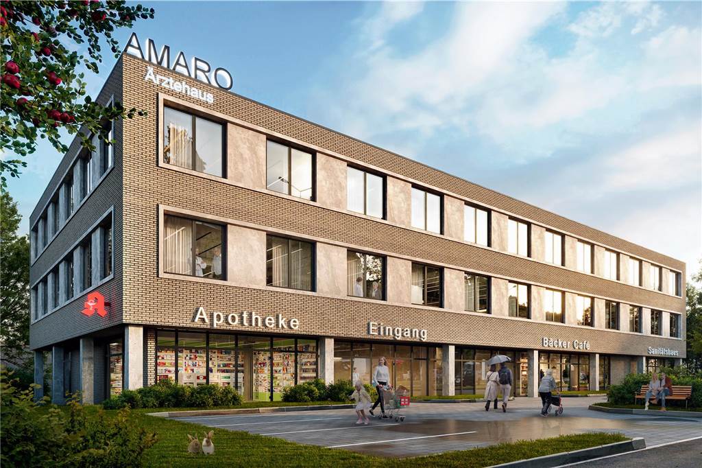 Amaro-Haus wird ab 2024 umgebaut: Flexible Flächen für Heilberufe Eine Ansicht des künftigen Amaro-Hauses