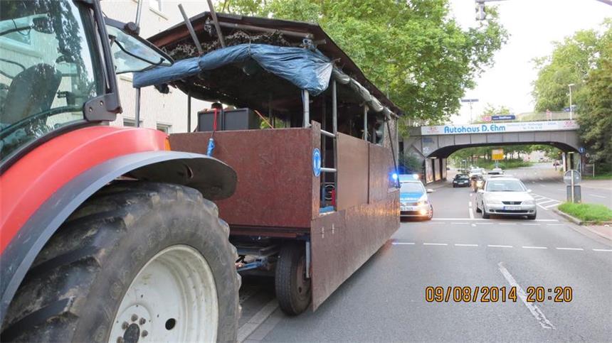 "Rasender" Party-Trecker geht Polizei auf Wall ins Netz Diesen Party-Trecker zog die Polizei am Samstag aus dem Verkehr.