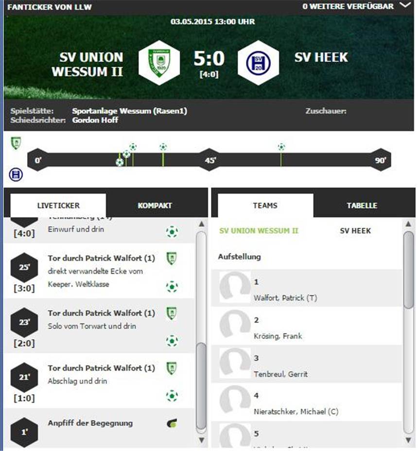 Sensation ist Seitenhieb vom Nachbarn Dieser Liveticker bei "fussball.de" sorgt für Furore.