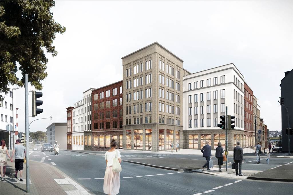 Dieser Neubaukomplex soll das alte Stiftsforum gleich neben der Hörder Burg an der Faßstraße in Hörde ersetzen.