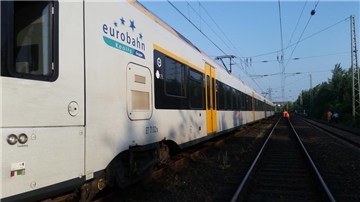Dieser Zug der Eurobahn musste geräumt werden.