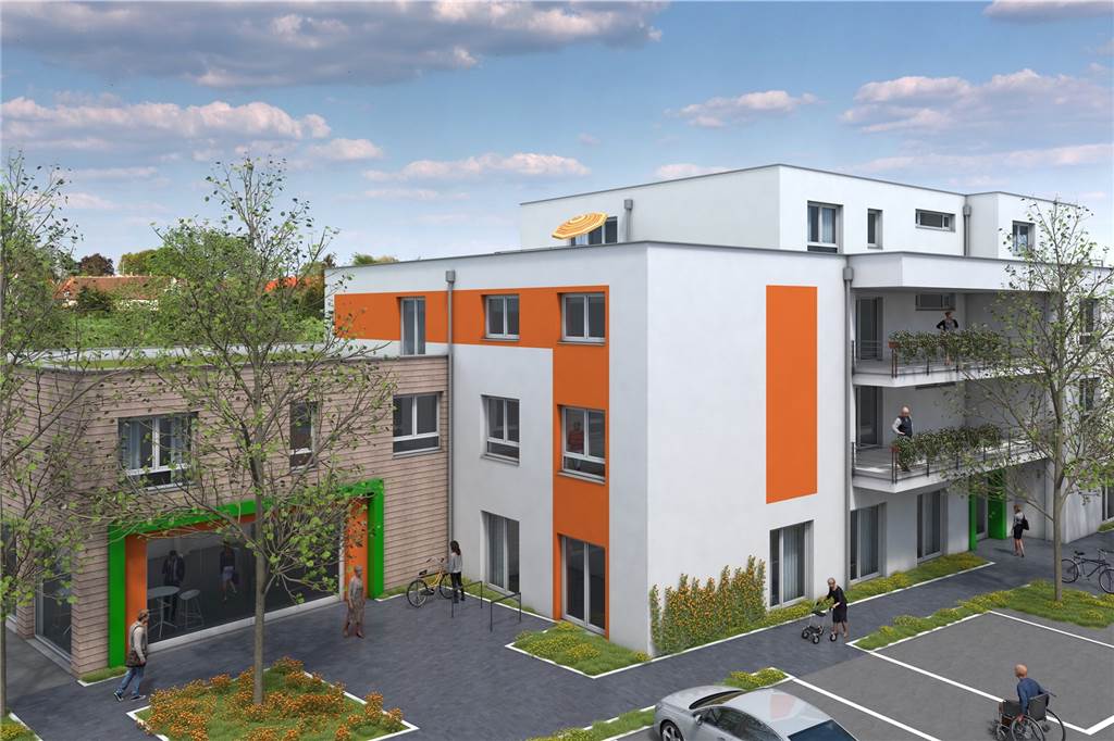 Sanitätshaus Feuerabend im Westen zieht mit Senioren-WGs zusammen Dieses 3D-Modell zeigt, wie das neue Gesundheitszentrum in Dortmund Huckarde einmal aussehen soll.