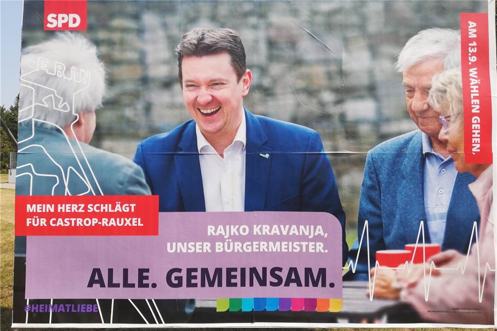 Dieses Plakat mit Bürgermeister Rajko Kravanja richtet sich an ältere Wähler.