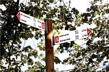 Dieses Schild zeigt in Richtung Datteln-Ahsen und nicht nach Haltern.