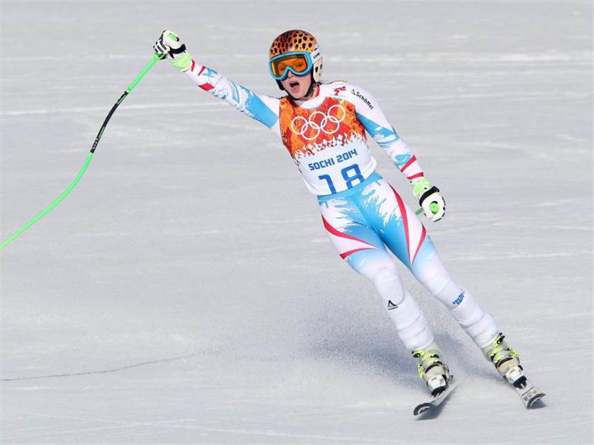 Höfl-Riesch feiert nächsten Coup im Super-G Diesmal behielt Anna Fenninger die Nerven und fuhr überlegen zu Gold. Foto: Antonio Bat