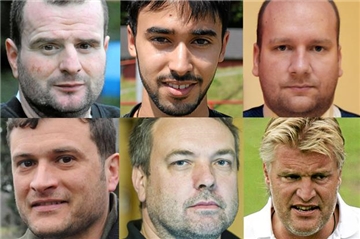 Dimitros Barliatos, Issam Mfitih, Martijn Egbers, Jörn Leder, Thorsten Warner, Jörg Pannenbecker (v.l., v.o.).