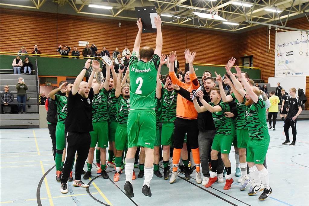 Spieler des SV Bossendorf III jubeln