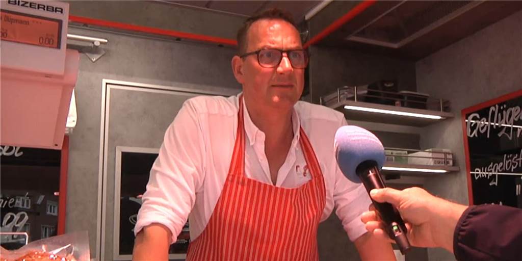 Markthändler Dirk Düpmann über Preissteigerungen: „Das ist eine Katastrophe!“ Dirk Düpmann von der Fleischerei Düpmann aus Dülmen ist sehr besorgt angesichts der steigenden Preise.
