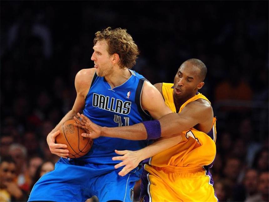 Nowitzki zu Bryant: «Michael Jordan unserer Generation» Dirk Nowitzki schwärmt von den Fähigkeiten seines langjährigen Gegenspielers Kobe Bryant. Foto: Mike Nelson