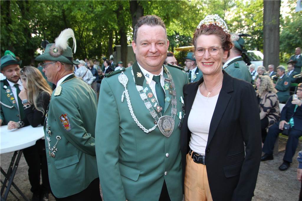 Dirk und Melanie Nolting sind das amtierende Königspaar der Werner Bürgerschützen. 