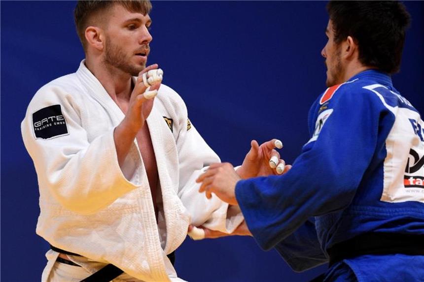 Judokas zum Abschluss ohne Podestplätze Dominic Ressel (l.) hat in Düsseldorf Bronze gewonnen. Foto: Jonas Güttler/Archiv