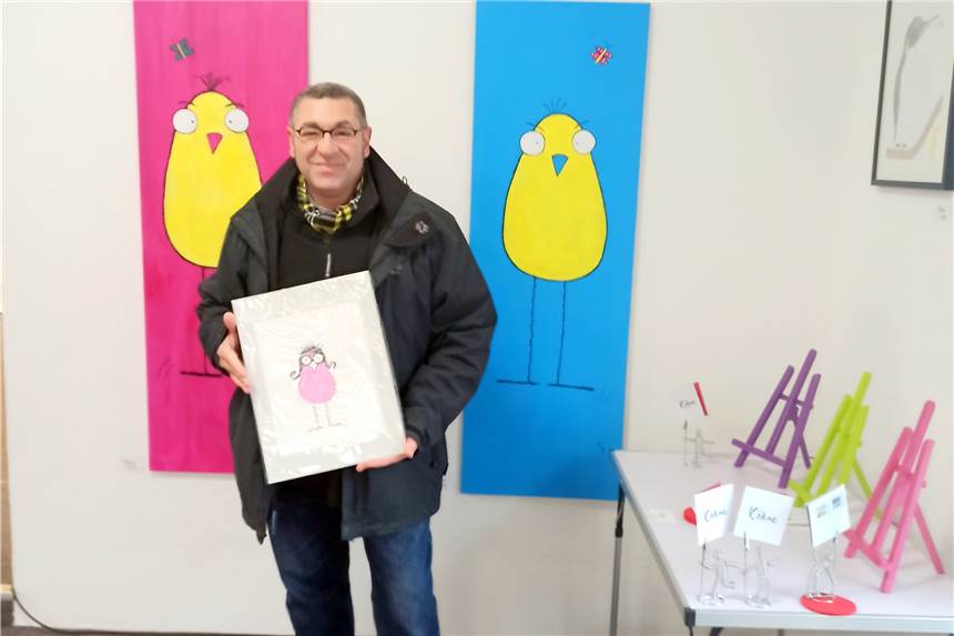 Dortmunder Künstler nehmen Abschied vom „Raum für Kunst auf Zeit“ Dominic Schütte-Fulco war einer der Gewinner der Weihnachtsaktion.