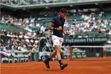Dominic Thiem ballt die Faust. Der Österreicher steht im Finale der French Open. Foto: Thibault Camus/AP