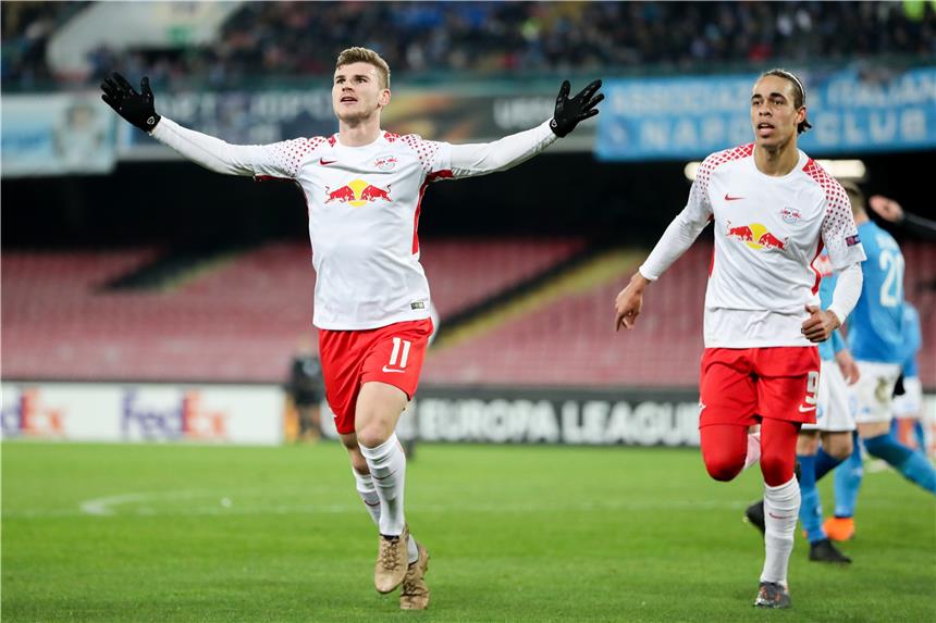 Werner und Bruma schießen Leipzig zum 3:1-Coup Doppelpack gegen Neapel: Timo Werner (l.).