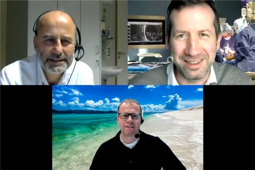 Video-Gespräch: Dortmunder Experten klären über Corona-Impfstoff auf Dr. Bernhard Schaaf (o.l.), Marc Raschkle (o.r.) und Prof. Carsten Watzl im Gespräch über den neuen Impfstoff.
