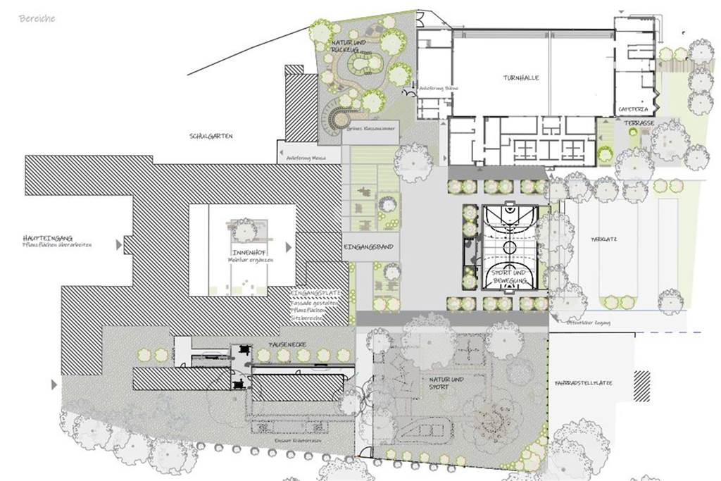 Über 500.000 Euro für Kreuzschule: Schulhof soll Wohlfühloase werden Drei der fünf Bausteine müssen noch umgesetzt werden und befinden sich derzeit in der Ausschreibung.