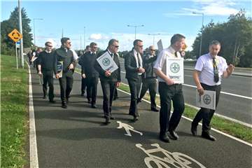 Dublin: Piloten von Rynair nehmen an einem Streik teil. Foto: Aoife Moore/PA Wire/Archiv