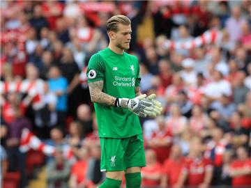 Durfte gegen den FC Arsenal wieder von Beginn an ran: Liverpools deutscher Torhüter Loris Karius. Foto: Peter Byrne