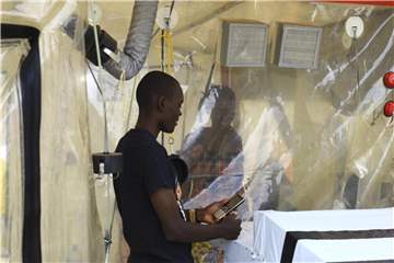 Ebola-Isolationszelle in Beni in der Demokratische Republik Kongo. Foto: Al-Hadji Kudra Maliro/AP