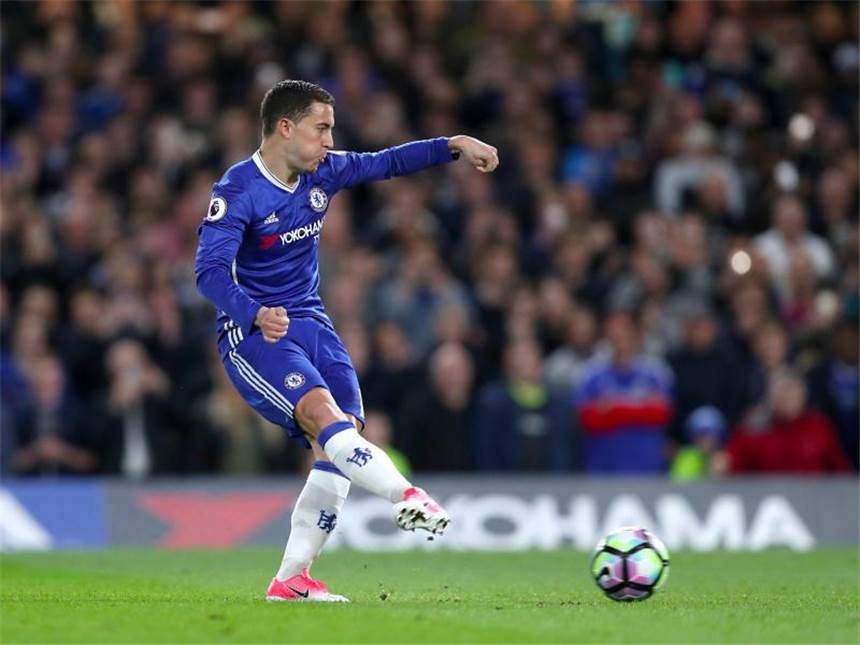 Chelsea auf dem Weg zur englischen Meisterschaft Eden Hazard war der Matchwinner für den FC Chelsea. Foto: Mike Egerton