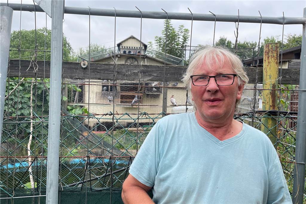 Gartenparzelle von Castrop-Rauxeler illegal: „Wohin soll ich mit den Tieren?“ Edward Wojchowski ist Mitglied im Taubenzüchterverein. 80 Tiere hält er in seinem Taubenschlag.
