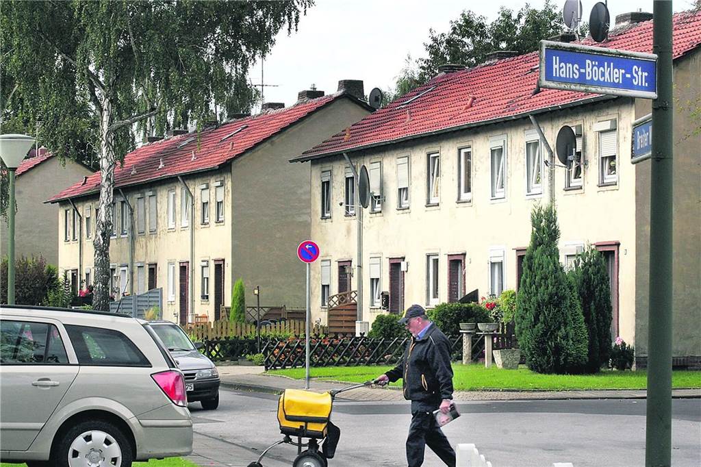 Ehemalige Zechenhäuser rund um die Hans-Böckler-Straße.