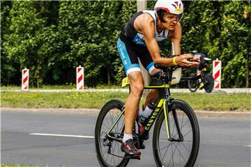 Eigentlich ist die Fahrradstrecke Kamil Jablonskis Paradedisziplin.