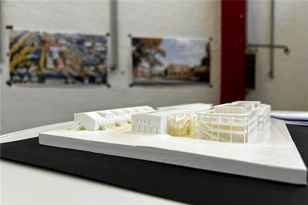 Ein 3-D-Modell vom fertigen Wohnquartier.