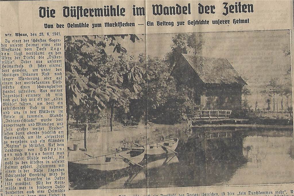 Düstermühlenmarkt abgesagt: Ungewissheit lässt Betreibern keine Wahl Ein Artikel aus der Kreiszeitung für den Kreis Ahaus beschreibt die Düstermühle im Wandel der zeit. Ein weiteres Kapitel dieser Geschichte wird nun erst im kommenden Jahr 2021 geschrieben.