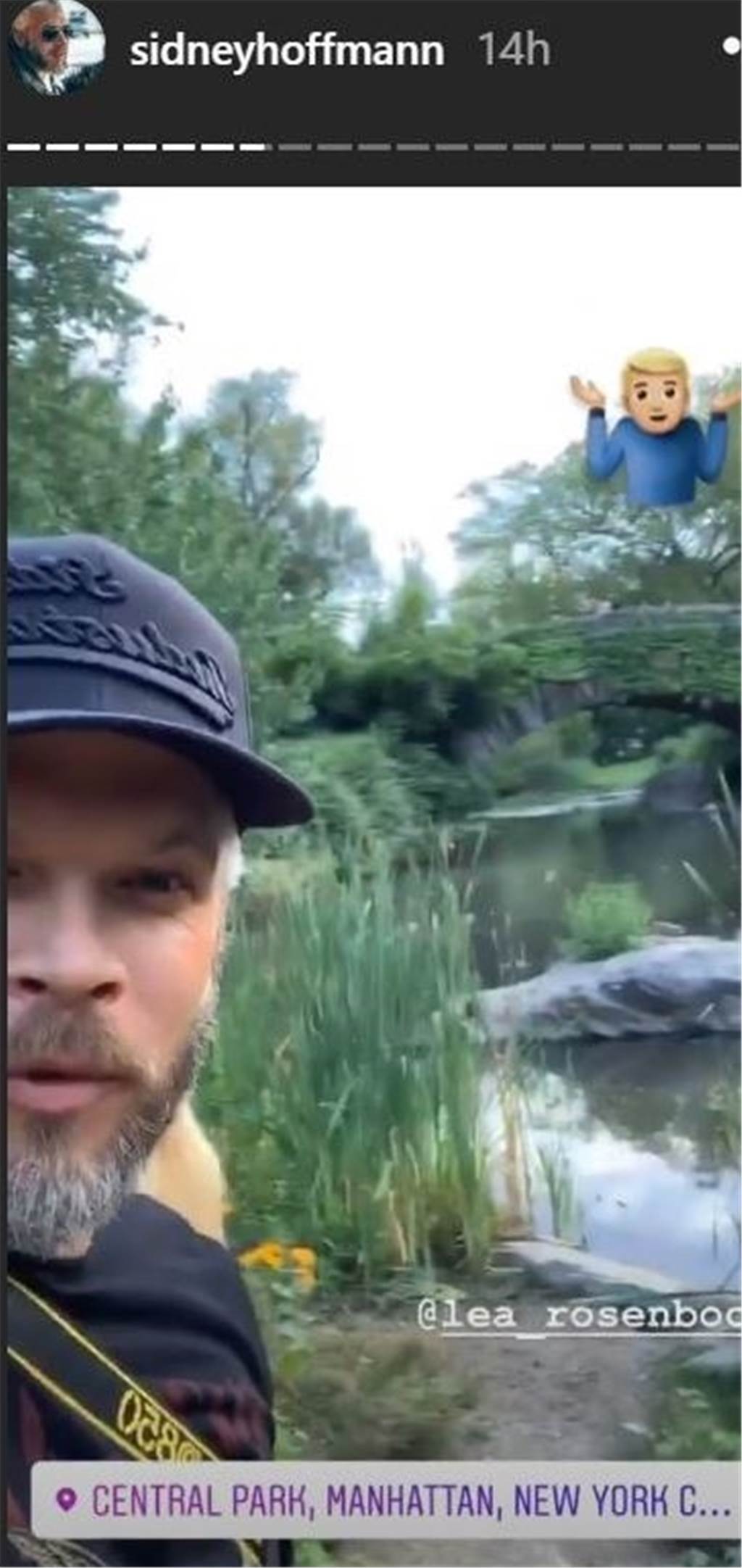 PS-Profi Sidney Hoffmann in New York: Alles wie im Rombergpark? Ein Ausschnitt aus der Instagram-Story, auf dem die Brücke im Central Park zu sehen ist, die Sidney Hoffmann mit dem Rombergpark vergleicht.