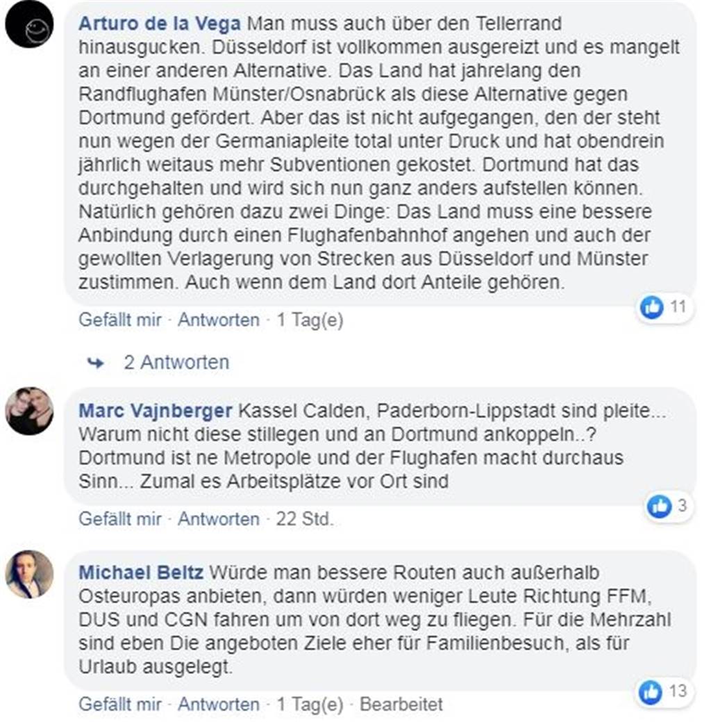 Ein Auszug aus der Diskussion bei Facebook.
