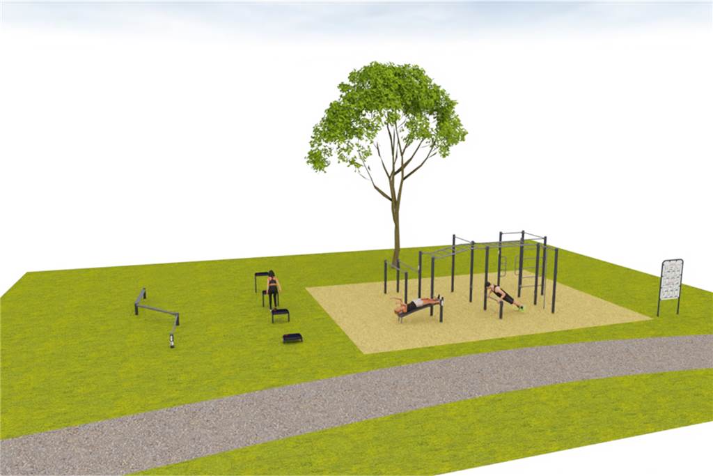 Vreden bekommt eine Fitnessanlage für Outdoorsportler Ein Balancierbalken, Steps und die Fitnessanlage sollen in der Berkelaue entstehen.