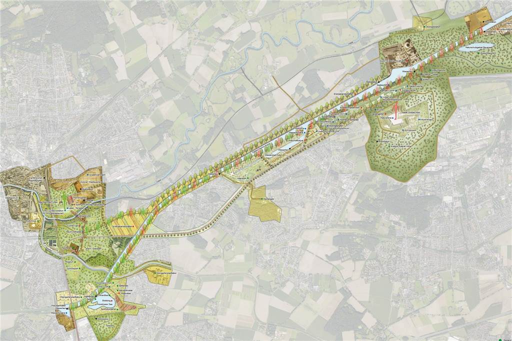 Lüner IGA-Kosten: Beigeordneter liefert keine Zahlen - Stadtrat sauer Ein Band entlang von Kanal und Lippe zwischen Bergkamen und Lünen: So könnte der „Zukunftsgarten“ als Teil der IGA 2027 aussehen.