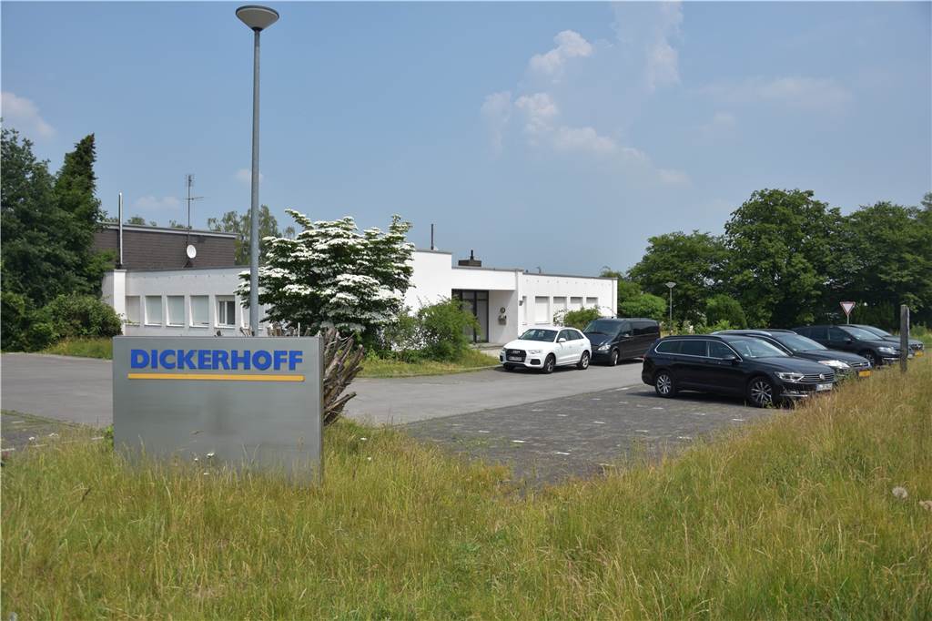 Katharinenhöfe: Wohnungen, Kita, Gewerbe und Haus für Demenzkranke Ein Blick auf alte Zeiten, als das Tiefbauunternehmen Dickerhoff noch in Betrieb war. Die Halterner werden sich im Laufe der nächsten Jahre an eine hohe Bebauungsdichte gewöhnen müssen. Trotzdem wird aber noch ein Grünflächenanteil von 32 Prozent realisiert.