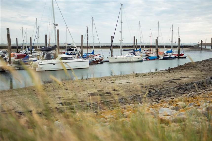 Ein Blick auf den Yachthafen von Baltrum. Foto: Mohssen Assanimoghaddam