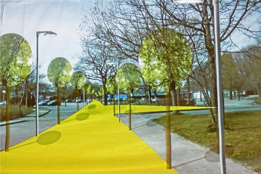 Der Revierpark Wischlingen bekommt eine Frischzellenkur Ein breiter, gut beleuchteter und von Bäumen umstandener Fußweg, so die Planung, führt künftig in den Revierpark.