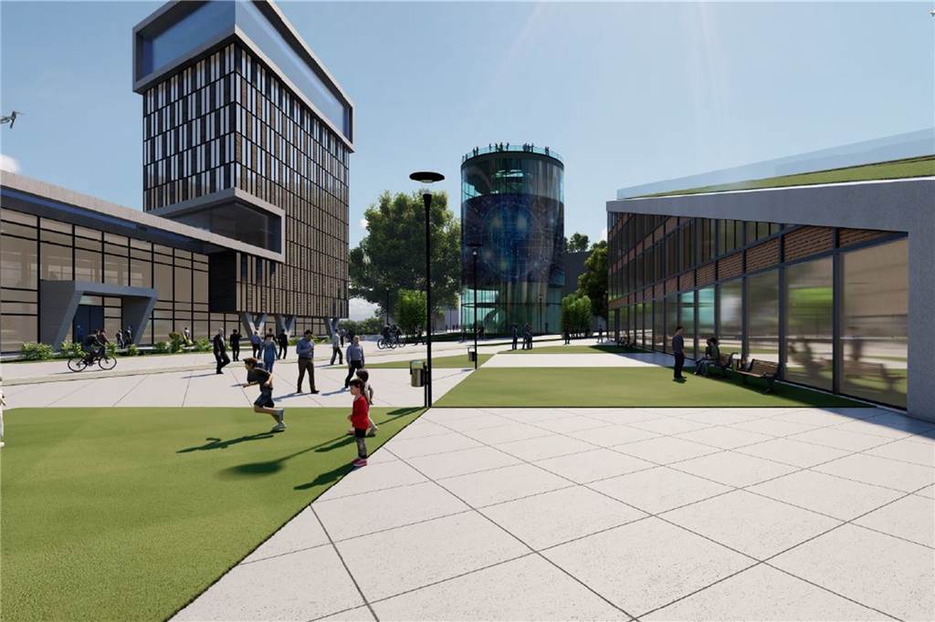 Wie in Singapur: In Huckarde soll ein futuristischer Campus entstehen Ein Datenturm gehört zu den Ideen für die Gestaltung des Energie-Campus.