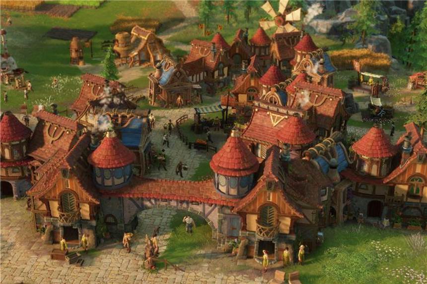 Rückkehr der „Siedler“ und „Desperados“ Ein Dorf wächst - das ist auch im neuen Teil von „Die Siedler“ das Spielprinzip. Foto: Ubisoft
