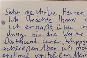 Ein elfjähriges Mädchen hat einen Brief an Caterpillar geschrieben.