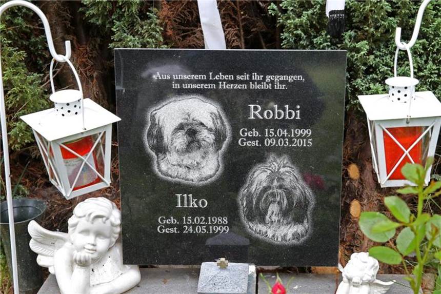 Wie trauern Tierbesitzer? Ein Grab auf einem Tierfriedhof. Foto: Bernd Wüstneck/Illustration