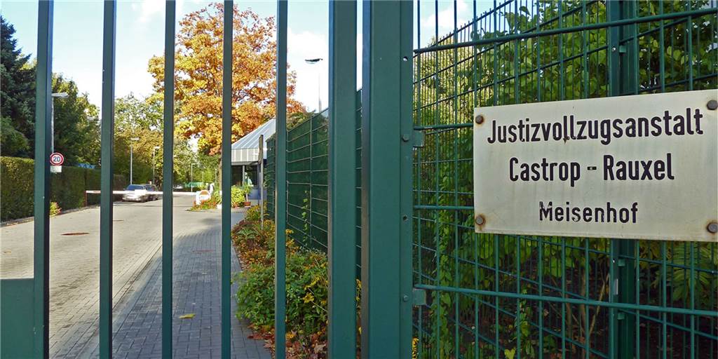 Randale in Castrop-Rauxeler Gefängnis: Betrunkener Häftling demolierte Zelle Eingang zur JVA Meisenhof in Castrop-Rauxel