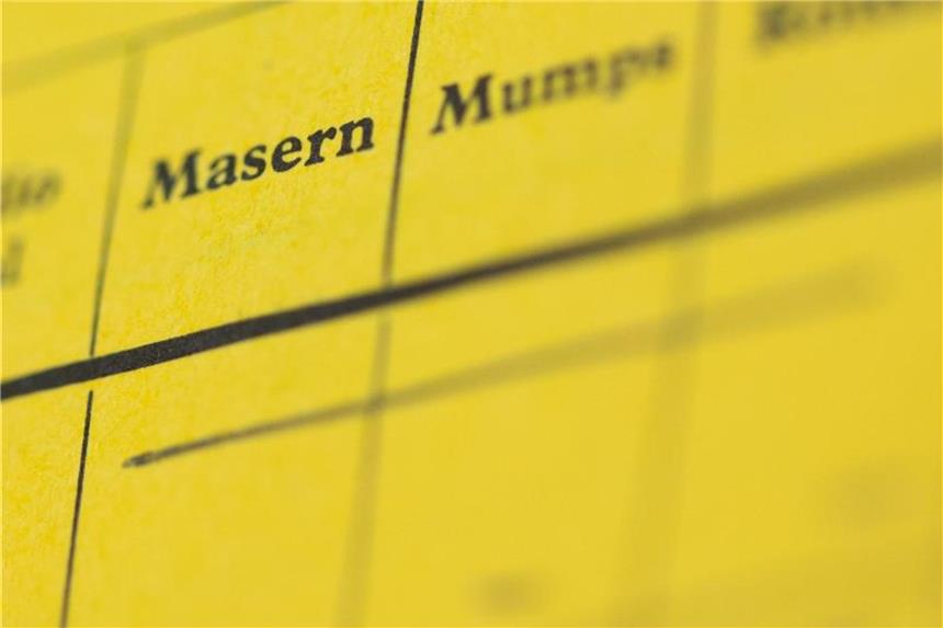 Ein Impfausweis mit den leeren Feldern für die Krankheiten Masern und Mumps. Foto: Lukas Schulze/Archiv