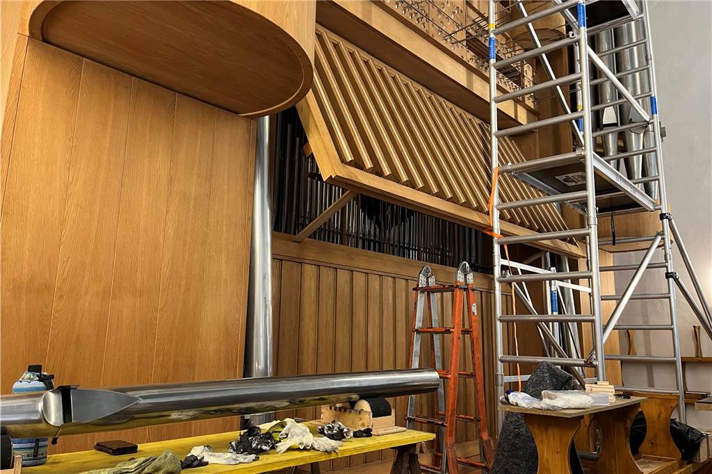Orgel in der St. Agatha-Kirche wird aufwendig renoviert Ein Jahr lang muss die große Orgel in der St. Agatha-Kirche renoviert werden. Momentan ist das Hauptwerk an der Reihe.