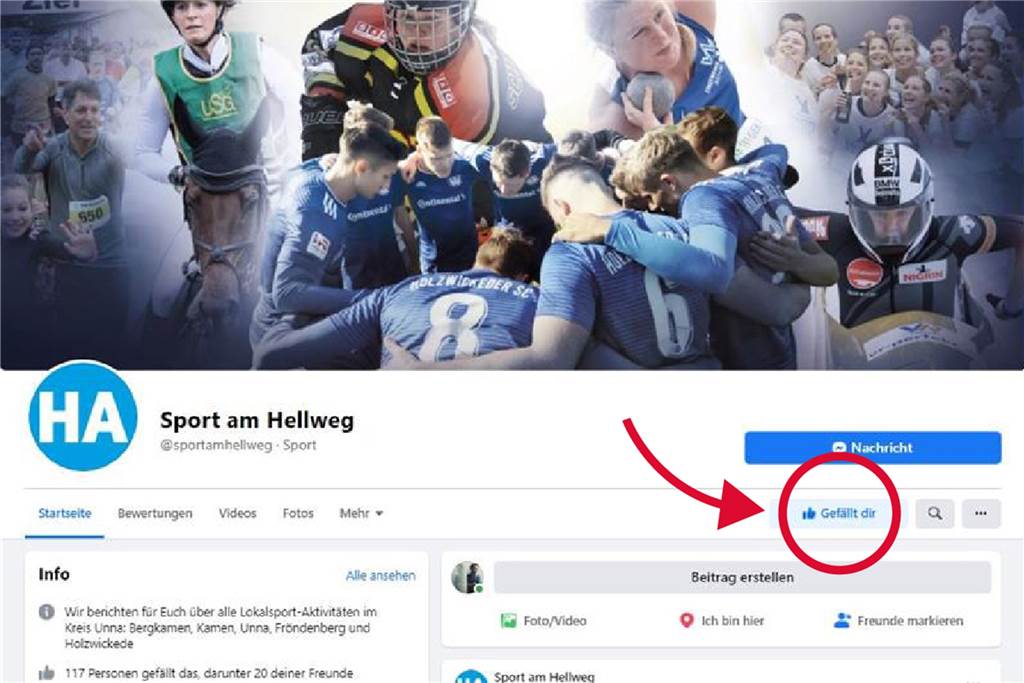 Facebook-Seite „Sport am Hellweg“: Keine Sport-News aus Unna und Umgebung mehr verpassen! Ein Klick auf den „Gefällt mir“-Button und schon verpassen Sie keine Sport-News aus Unna und Umgebung mehr.