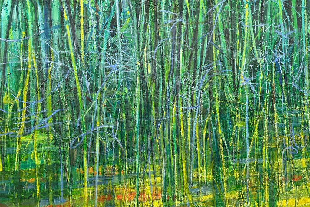 Premiere mit Eberhard Quinkenstein: Volksbank gibt Kunst einen Raum Abstrakte Landschaft