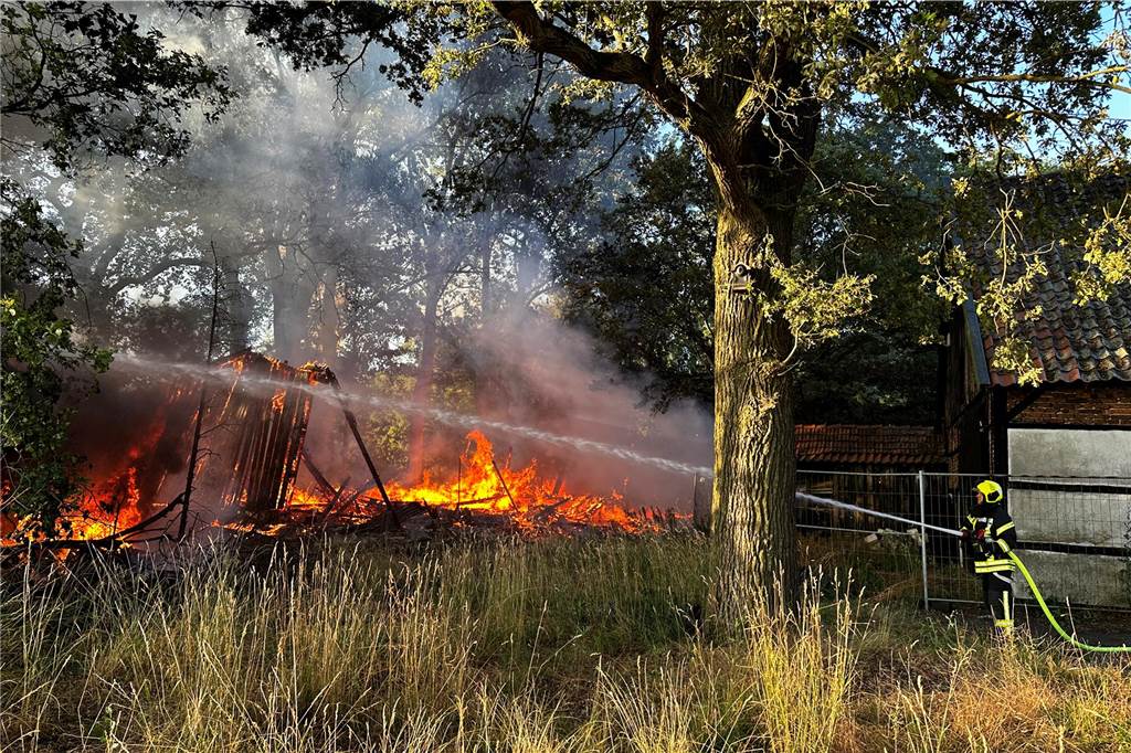 Bauernhof brennt lichterloh: Alle Bilder vom Brand an der Stadtgrenze Marl/Dorsten Ein leerstehender Bauernhof an der Lipphöfestraße brannte lichterloh.