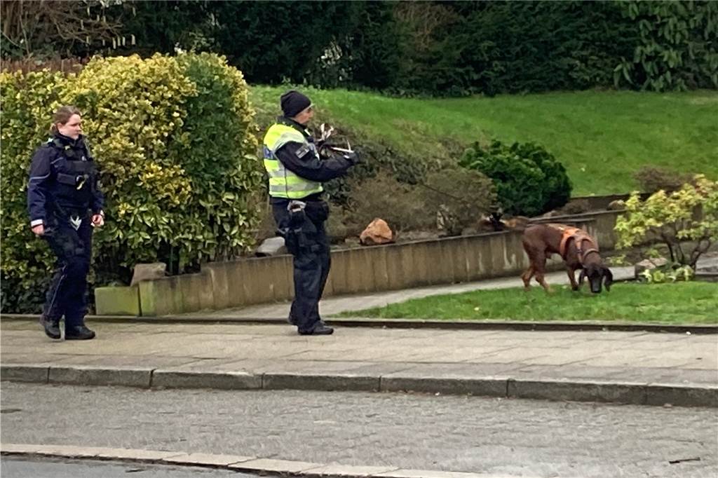 Polizei-Großeinsatz mit Hubschrauber: Hinweise auf Bluttat – Täter flüchtig – Videos und Fotos
